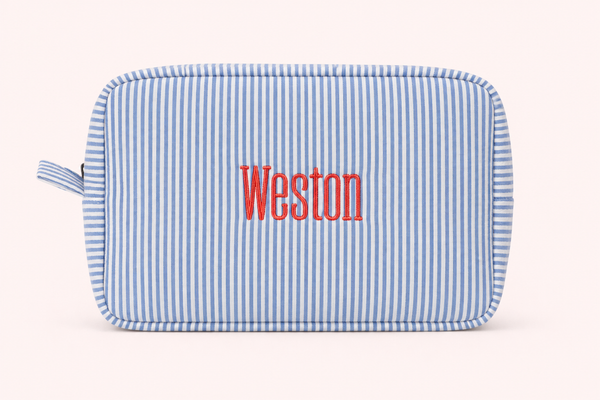 Striped Cosmetic Bag - Large