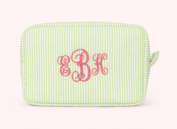 Striped Cosmetic Bag - Large
