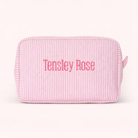 Striped Cosmetic Bag