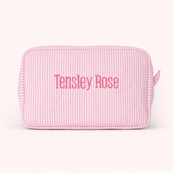 Striped Cosmetic Bag