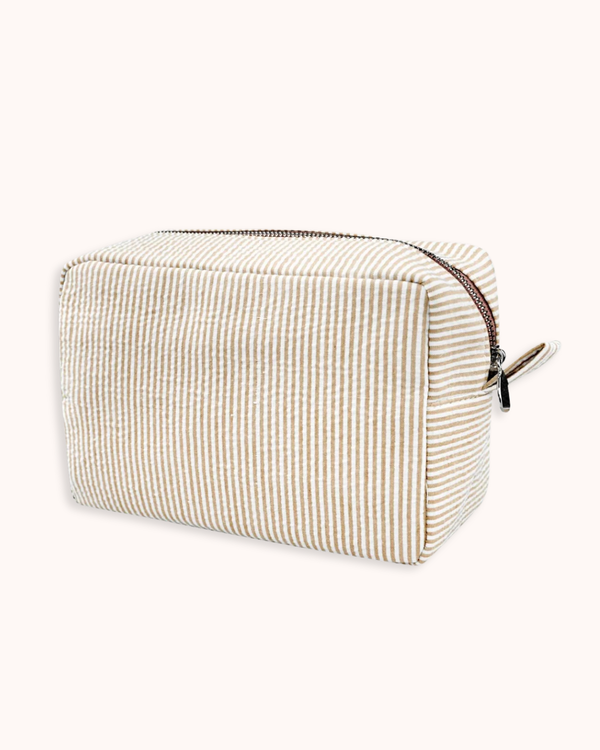 Striped Cosmetic Bag - Large
